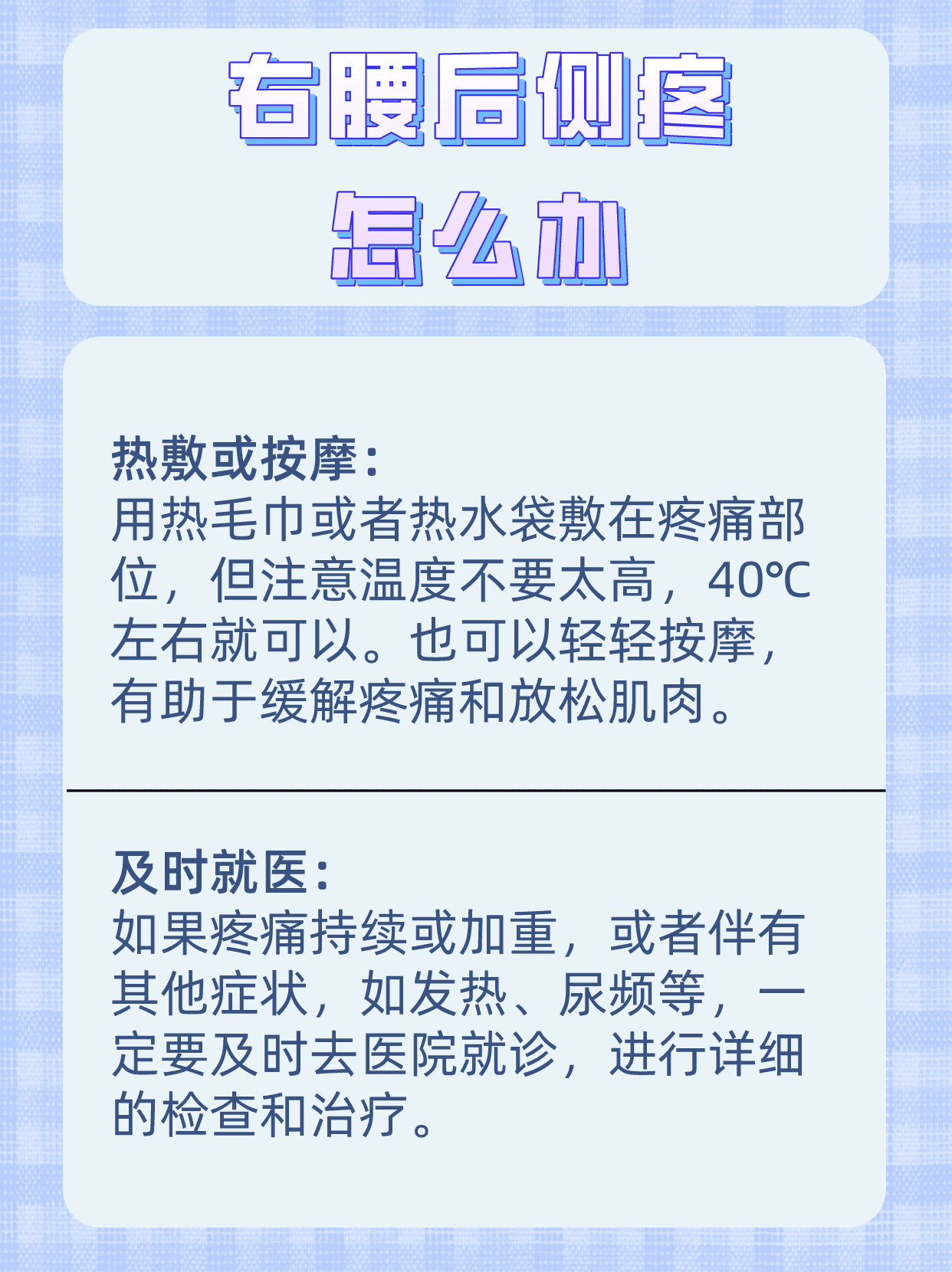 右腰部疼图片