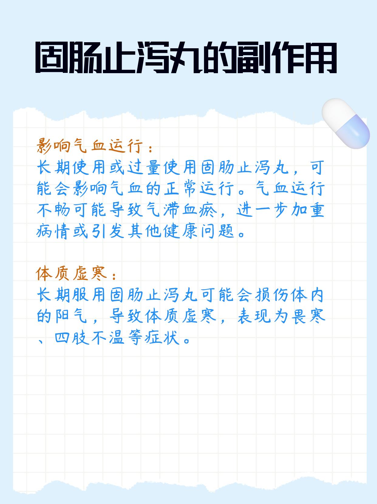 固肠止泻丸的副作用图片