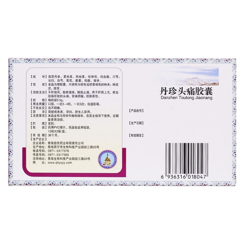 丹珍头痛胶囊(益欣药业)